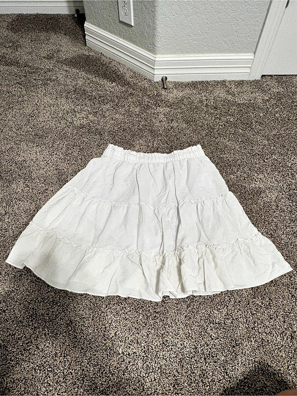 White Ruffle Skirt